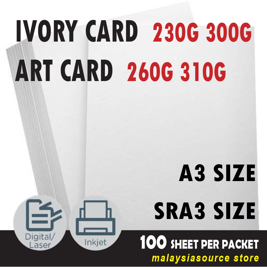 A3 SRA3 Ivory Card 230g 300g / Art Card 260g 310g | Shopee Malaysia