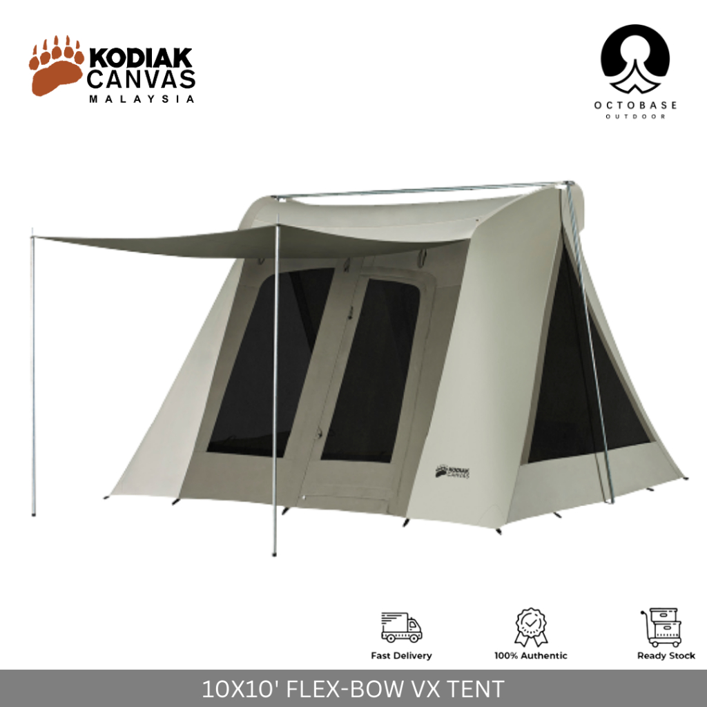 KODIAK CANVAS FLEX BOW VX 10 x10 TENT WATERPROOF WINDPROOF HYDRA SHIELD 100 COTTON DUCK CANVAS Shopee Malaysia