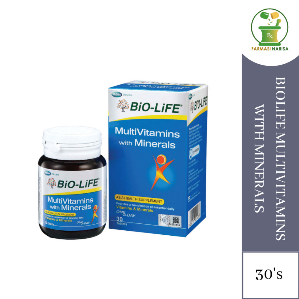 BIOLIFE MULTIVITAMINS WITH MINERALS 30'S | Shopee Malaysia