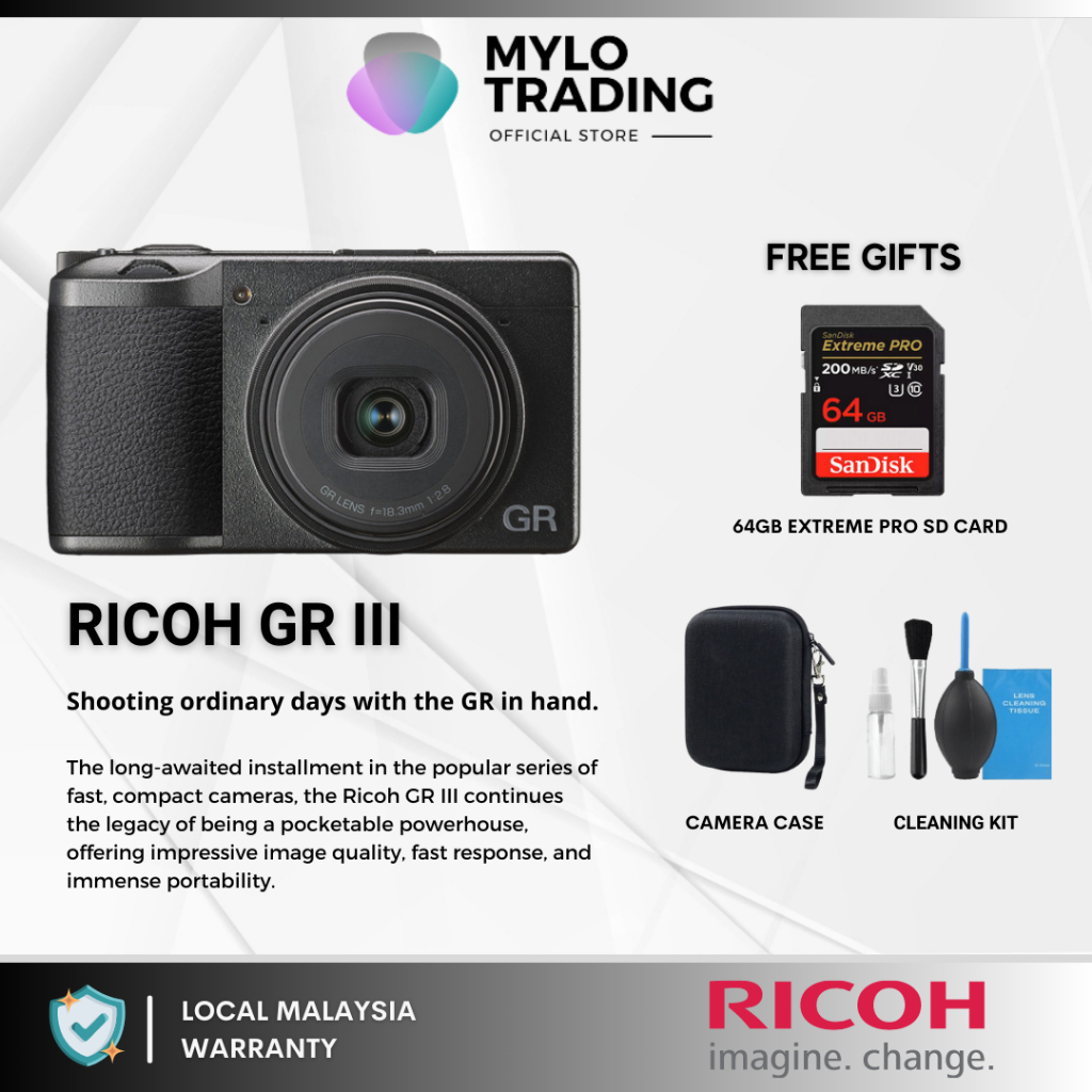 Ricoh GR III GR3 & GR IIIx Digital Compact Camera