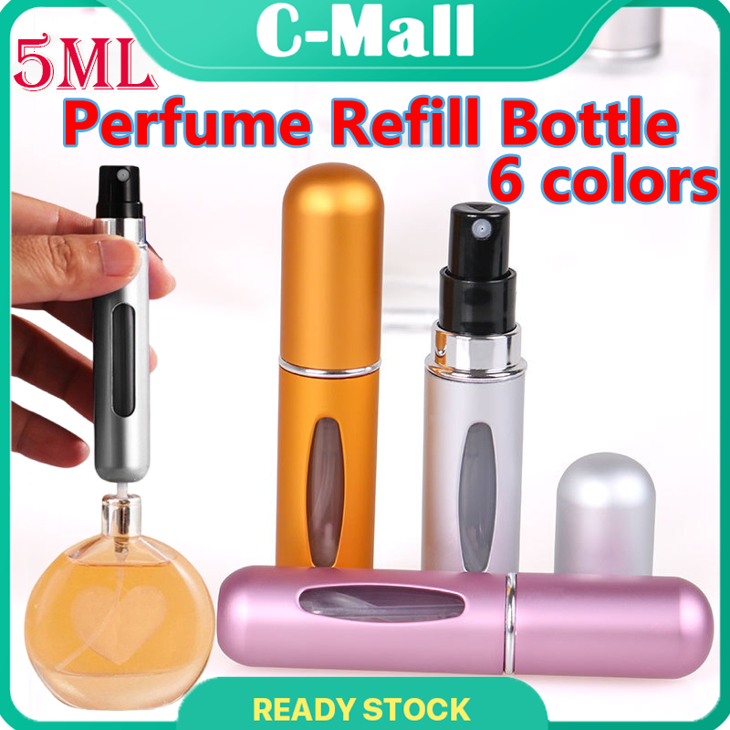 C-MALL 5ML Perfume Refill Bottle Liquid Sub-Bottling Fine Mist Spray ...