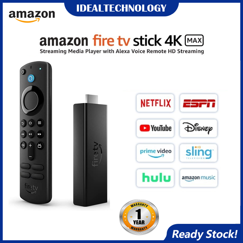 （Ready stock）Amazon Fire TV Stick 4K Max streaming device, Wi-Fi 6 ...