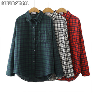 Men Flannel Plaid Shirt Long Sleeve Loose Hip Hop Street Mens Casual Shirts  Pocket Male Soft Dress Shirt Plus Size Dropshipping