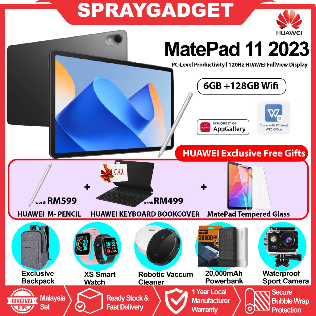 HUAWEI MatePad 11 Tablet 2023 (6GB +128GB)120Hz HUAWEI FullView Display