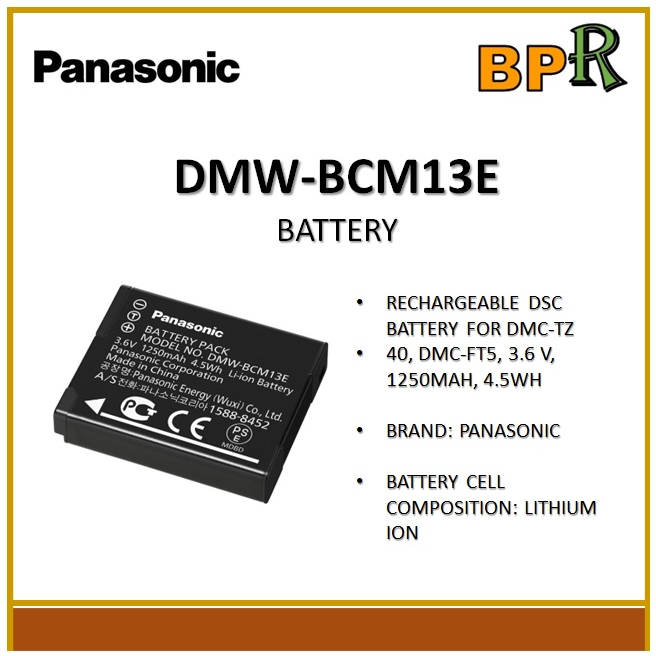 Akku Li-Ion Für Panasonic DMW-BCM13E / Lumix DMC-TZ56 / DMC-TZ61
