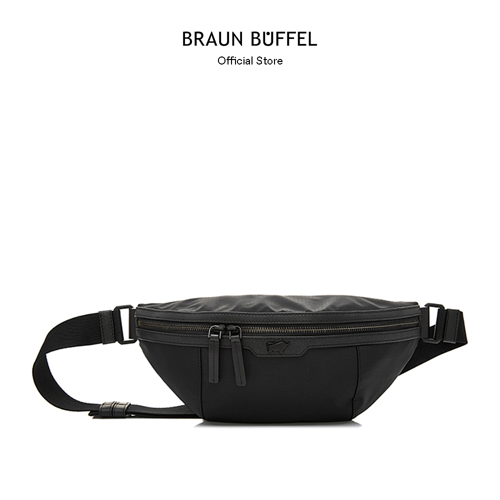 Braun Buffel Mister Medium Waist Pouch in Black Shopee Malaysia