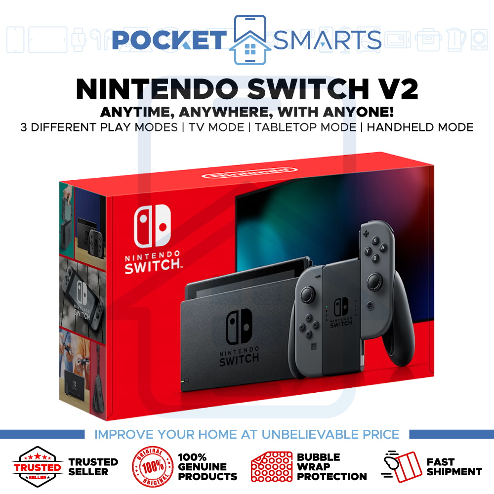 Special Promo Nintendo Switch V2 6.2 Screen 32GB Storage Wi Fi Bluetooth 4310mAh Battery 1 Year Warranty Shopee Malaysia