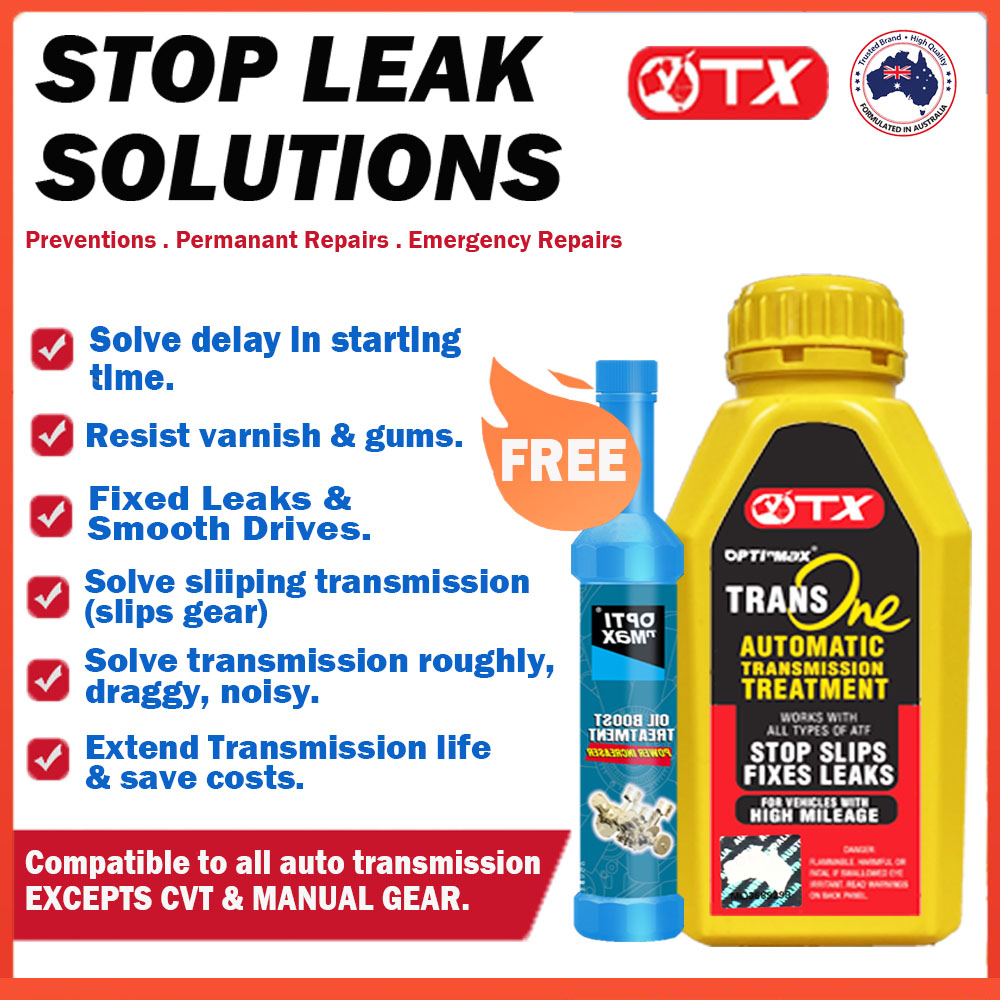 OPTInMAX TRANS ONE AUTOMATIC TRANSMISSION TREATMENT (355ML) TRANS X PENYELESAIAN MASALAH AUTO