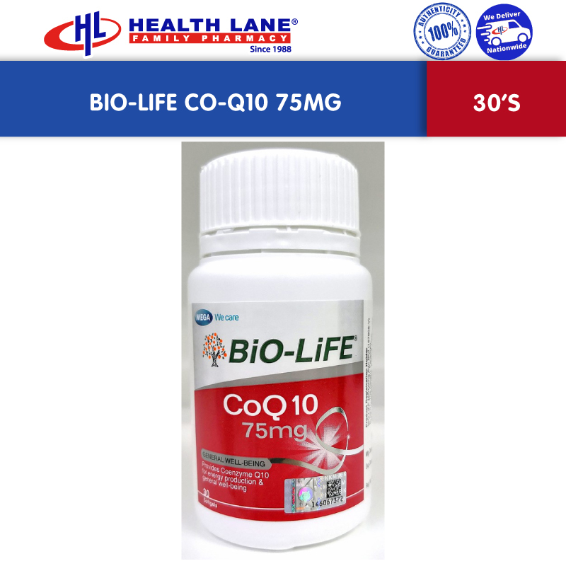 BIO-LIFE CO-Q10 75MG (30'S)|Energy Production & High Antioxidant ...