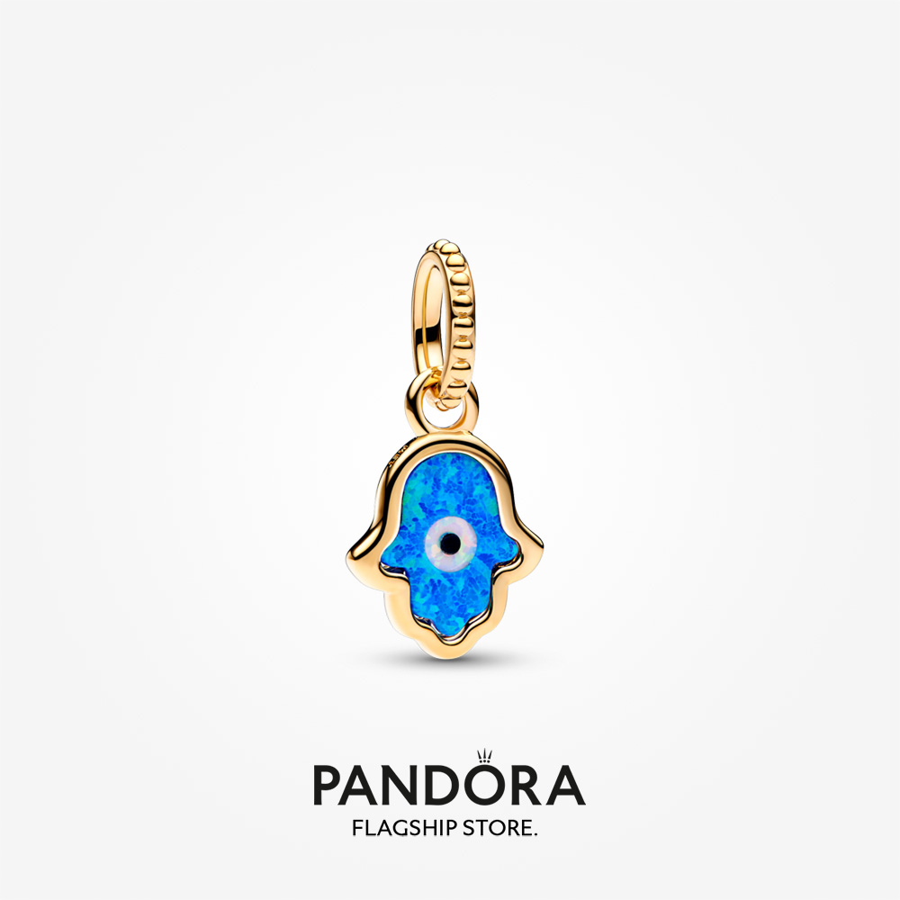 Pandora Opalescent Blue good Hamsa Hand Dangle Charm