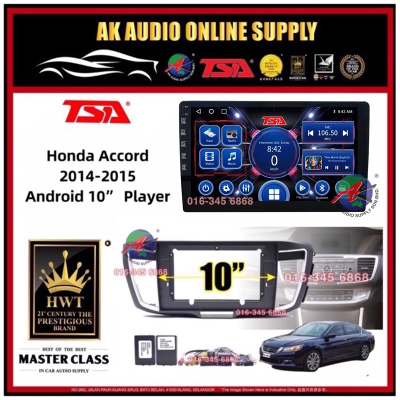 [ MTK 2+32GB ] TSA Honda Accord 2014 - 2015 ( Big Socket + Canbus ...