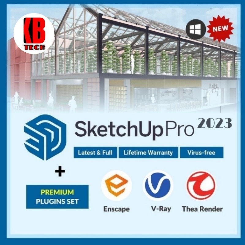 SketchUp Pro 2023 + 2 Plugins Full For Windows | Shopee Malaysia