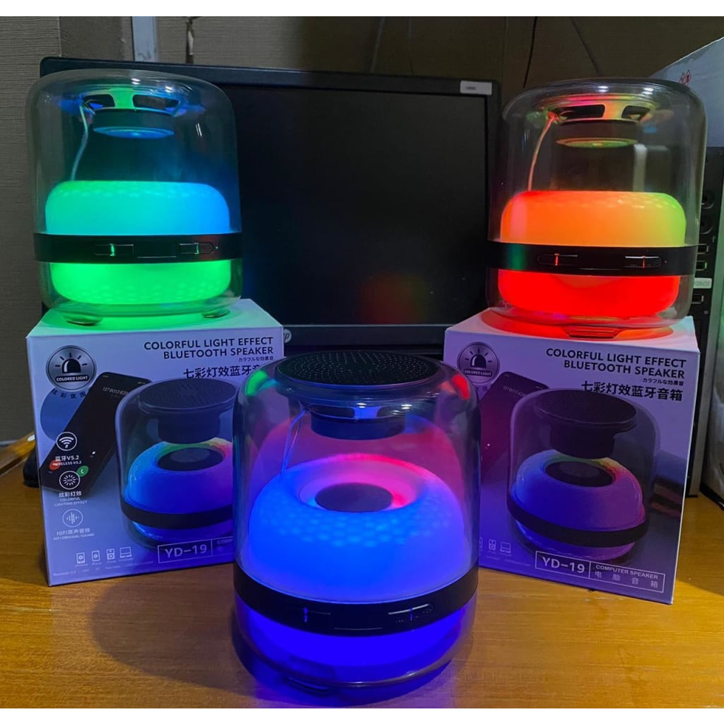 YD19 Colourful Light Effect Bluetooth Speaker Computer Speaker Mini