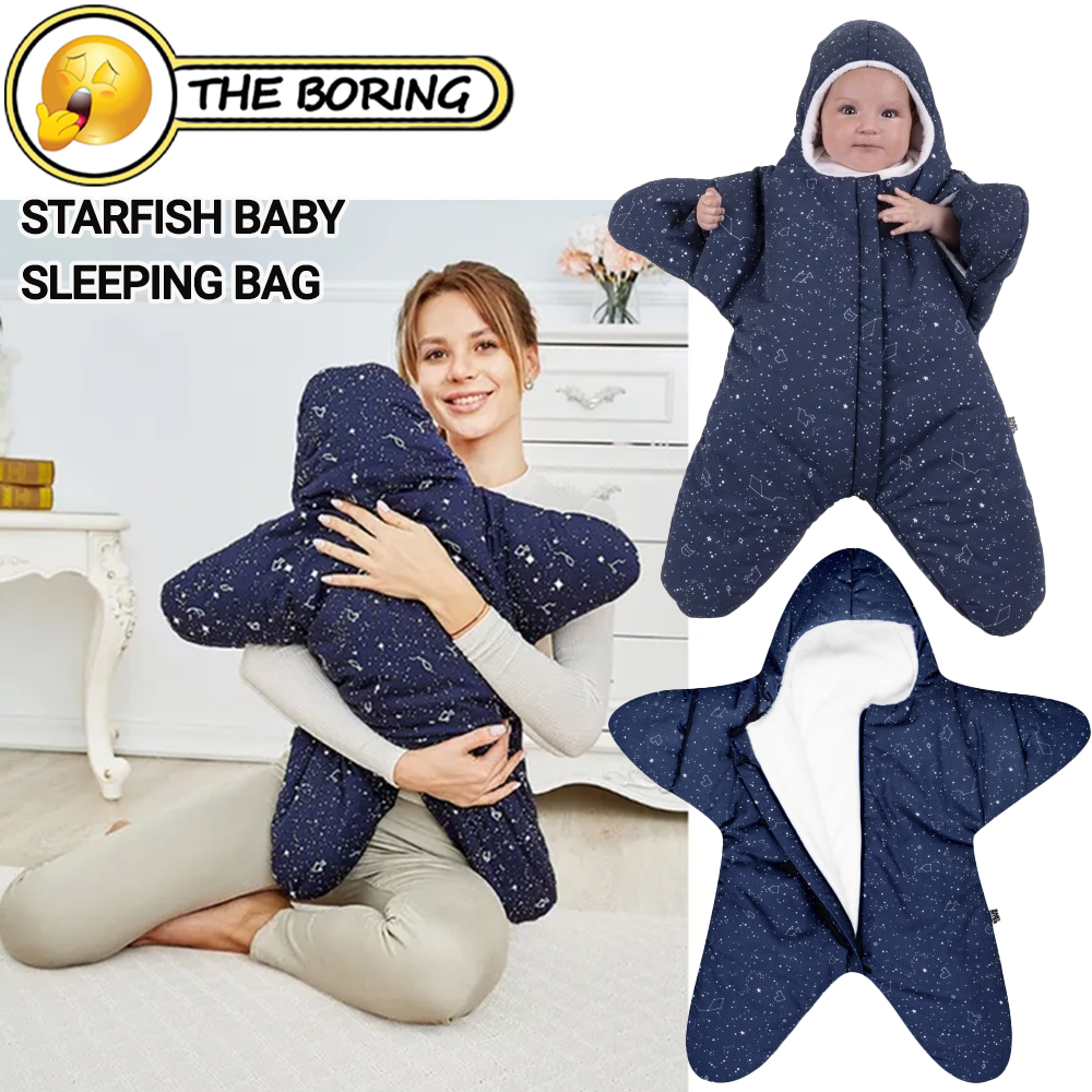 Newborn Baby Blanket Starfish Shape Swaddle Sleeping Bag Kids Toddler