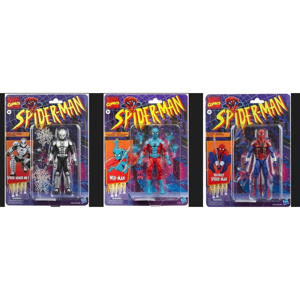 Marvel Legends Comic Spider-Man Retro Cardback Web-Man Ben Reilly ...