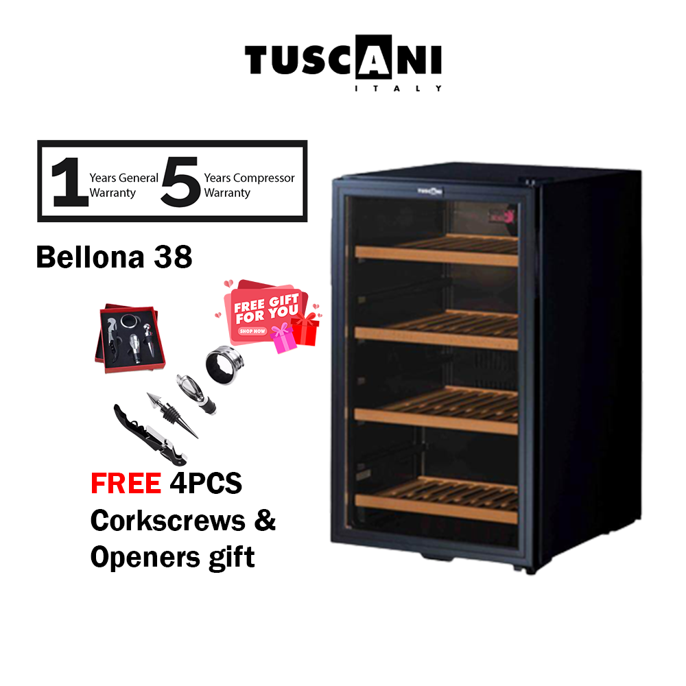 Tuscani Bellona 38 Wine Cellar Fridge [Freegift for Tuscani]/Hisense 30