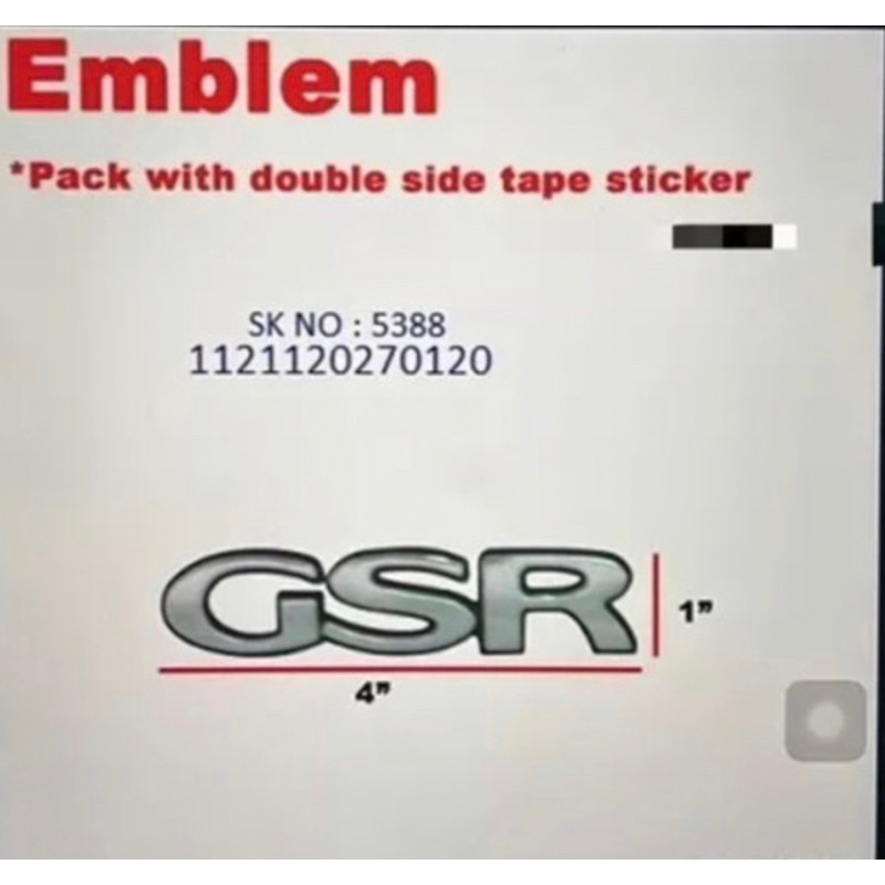 Stk-5388/5389 : Emblem Mitsubishi LANCER GSR Badges | Shopee Malaysia