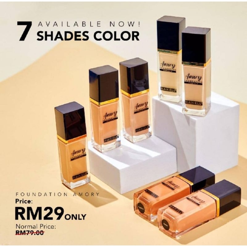 KAK ELL ORIGINAL HQ COVER ALL FOUNDATION 🔥 FOUNDATION AMORY READYSTOK