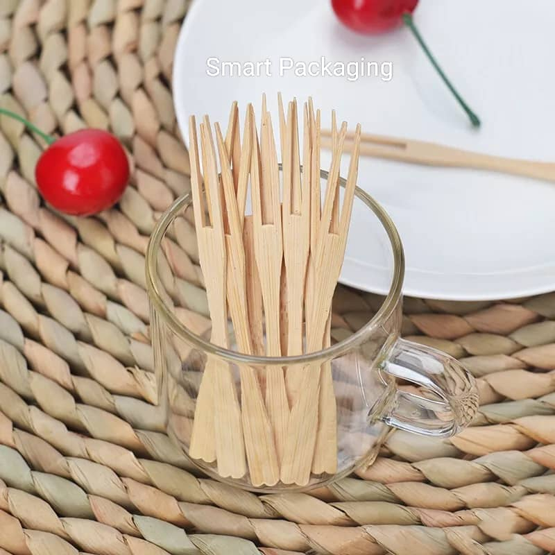 Bamboo Fork / Mini Fork / Wooden Fork / Fruit Fork / Dessert Fork ...