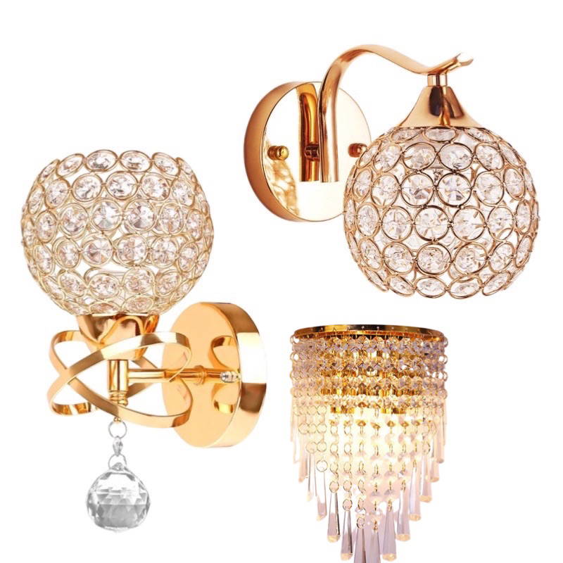 Crystal wall light modern wall lamp crystal pendant wall light holder
