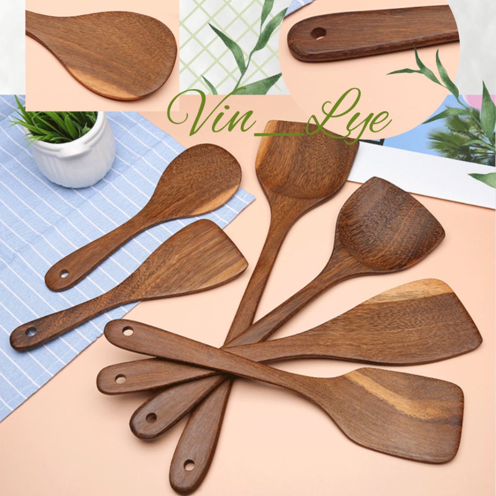 Kitchen Tools Cookware Solid Wood Wooden cooking utensils Spatulas