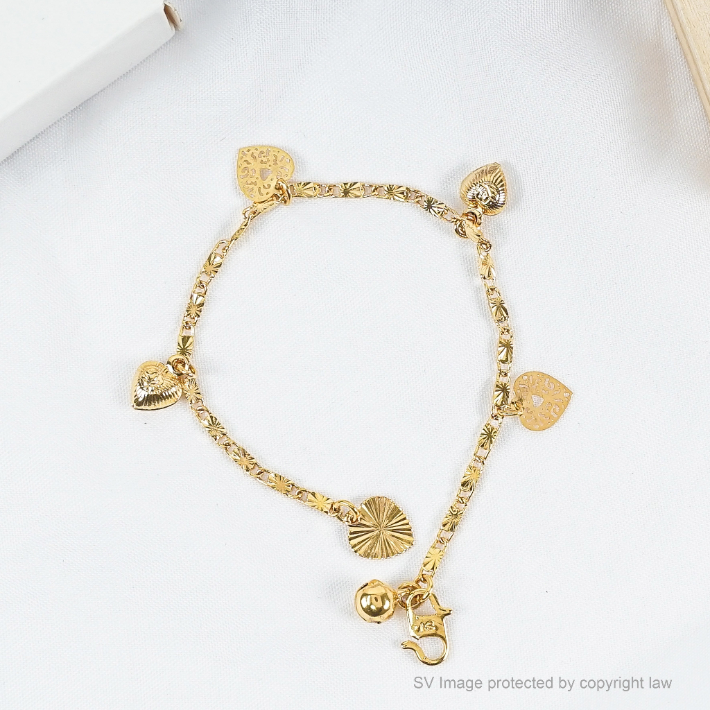 24K Gold Plated Gelang Tangan Perempuan Child / Budak Gold Plate Emas ...