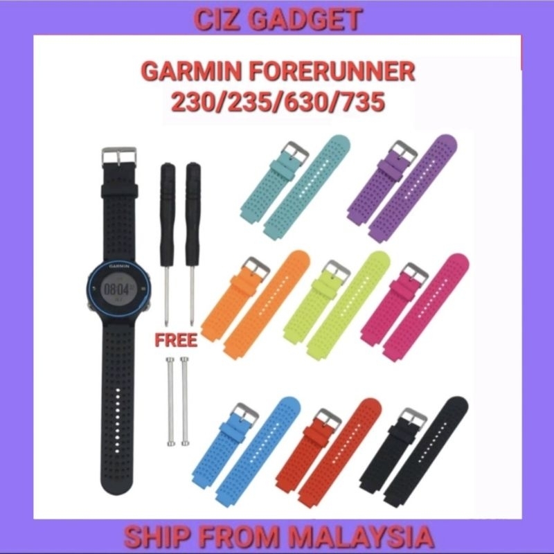 Cinturino Di Ricambio In Silicone Per Garmin Approach S6, Forerunner 735XT/630/620/235/220 - Regolabile E Comodo