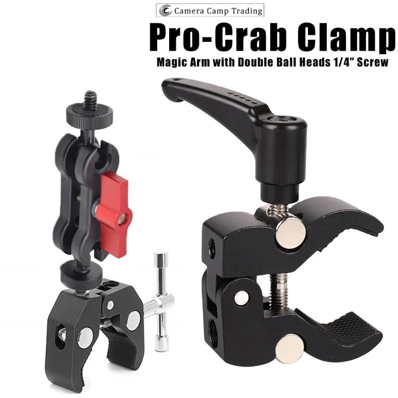 Crab Claw Clamp Tongs Pliers Clip Bracket for Camera Tripod Monopod
