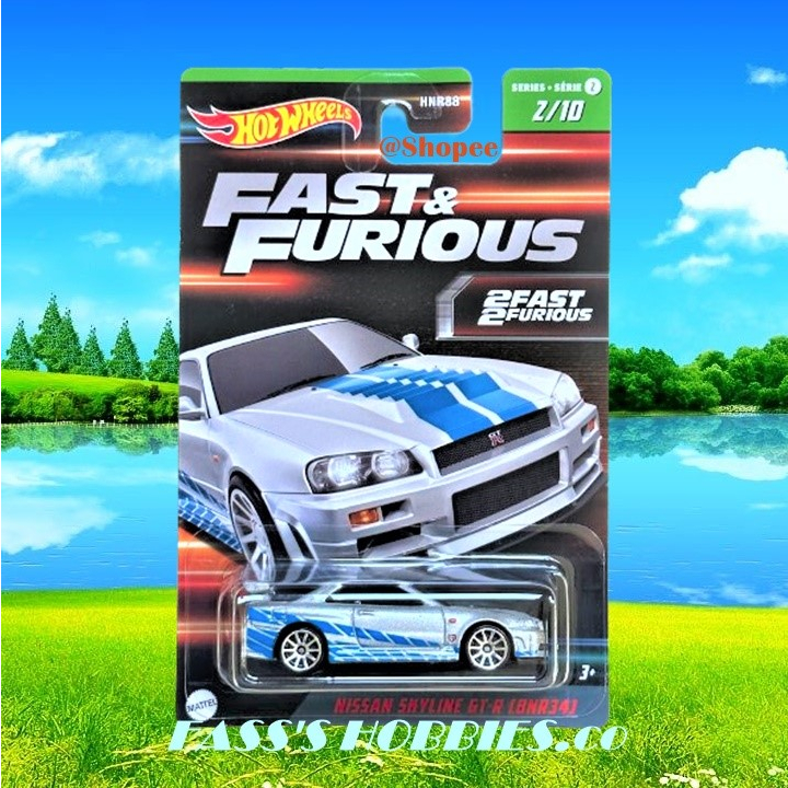 Hot wheels nissan skyline gtr cheap r34 2 fast 2 furious