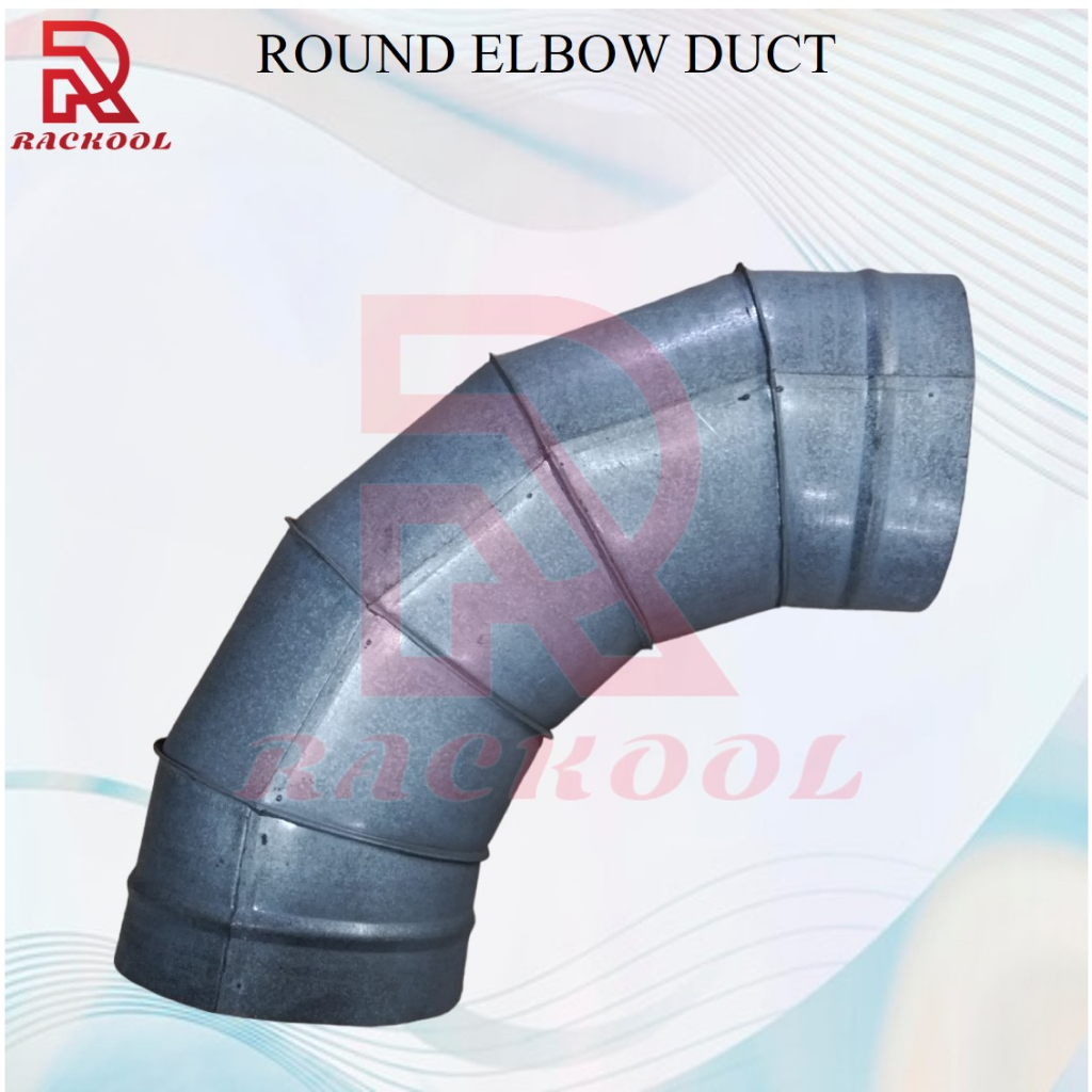 RACKOOL GI Ducting Round Elbow Duct / 90 Degree Elbow Duct 90度圆弯头风管 风喉