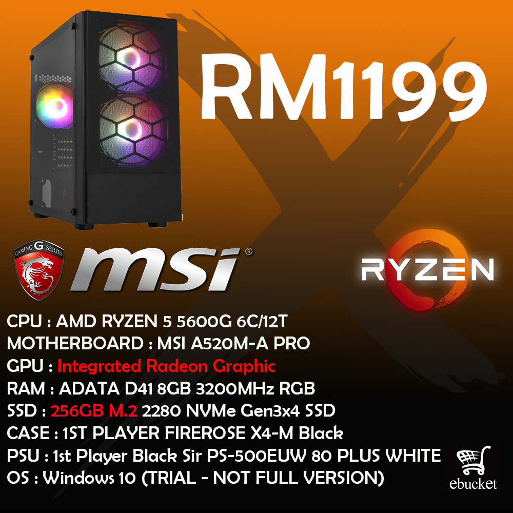 FULL SET BUDGET GAMING PC PACKAGE / CUSTOM PC / RYZEN / NVIDIA RTX GTX