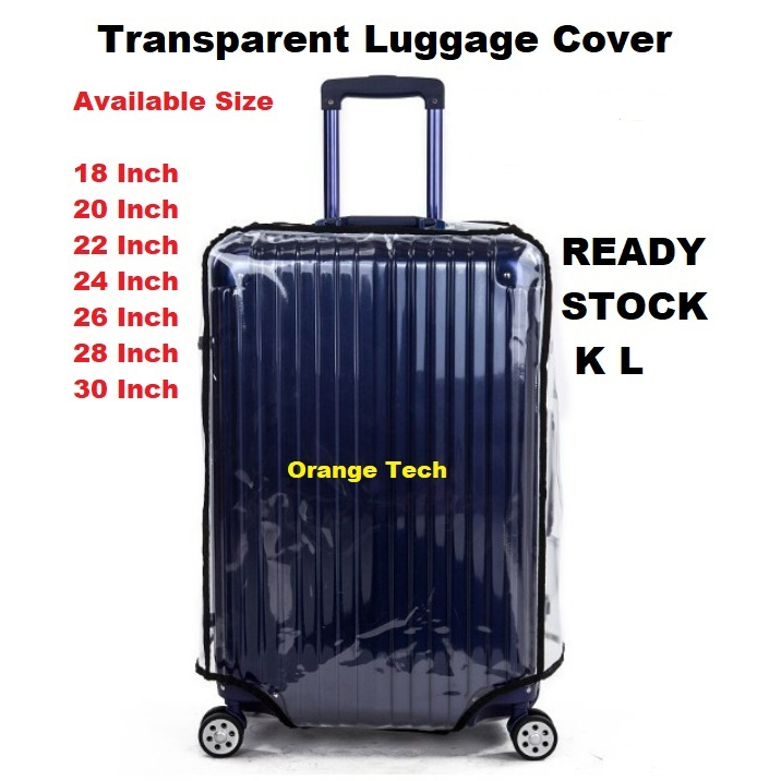 Ready Stock KL Cover Luggage Protector Transparent PVC Usable