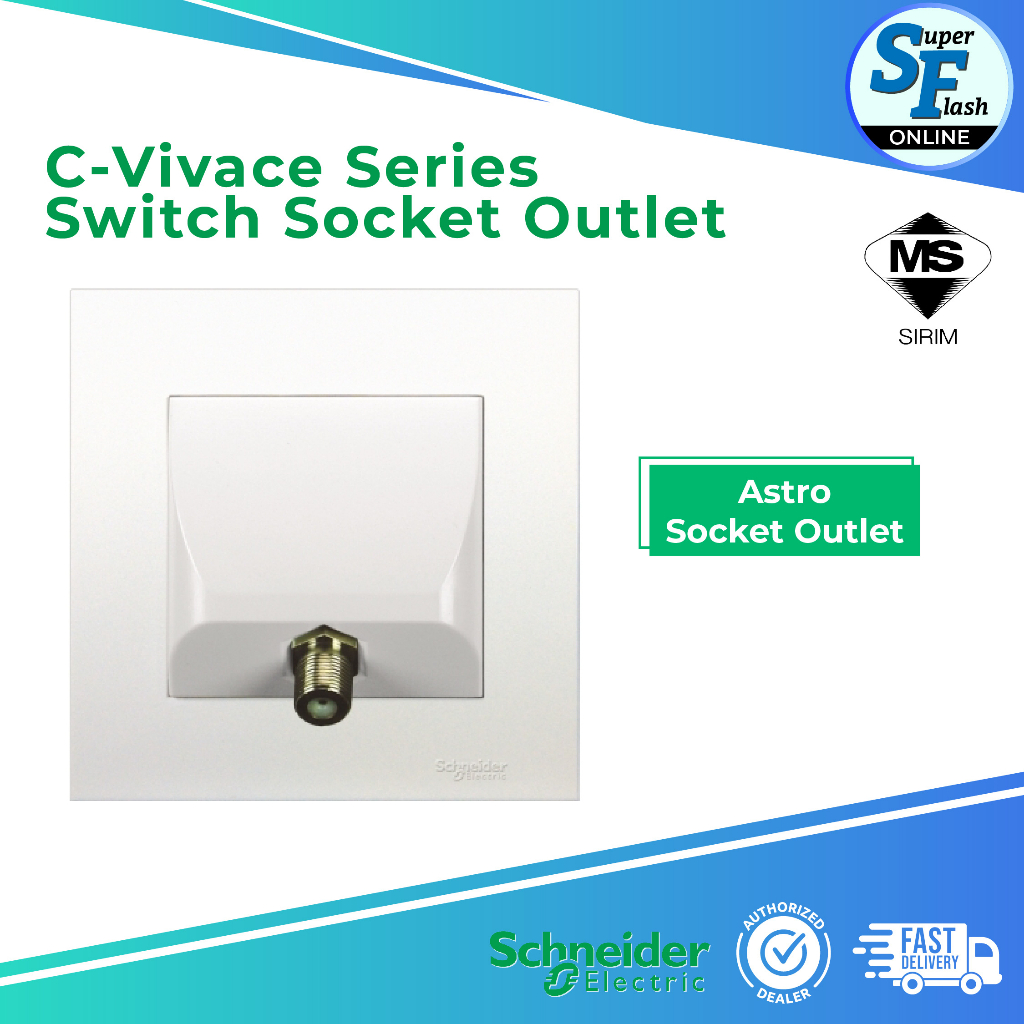 Schneider Electric C-Vivace Series Switch Sockets White | Shopee Malaysia
