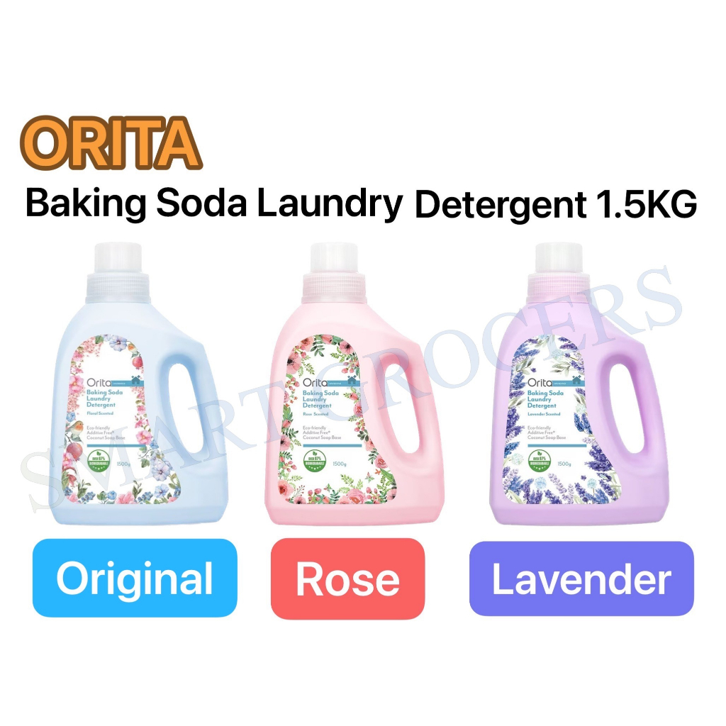 ORITA Baking Soda Liquid Detergent 1.5KG (Original Floral / Rose