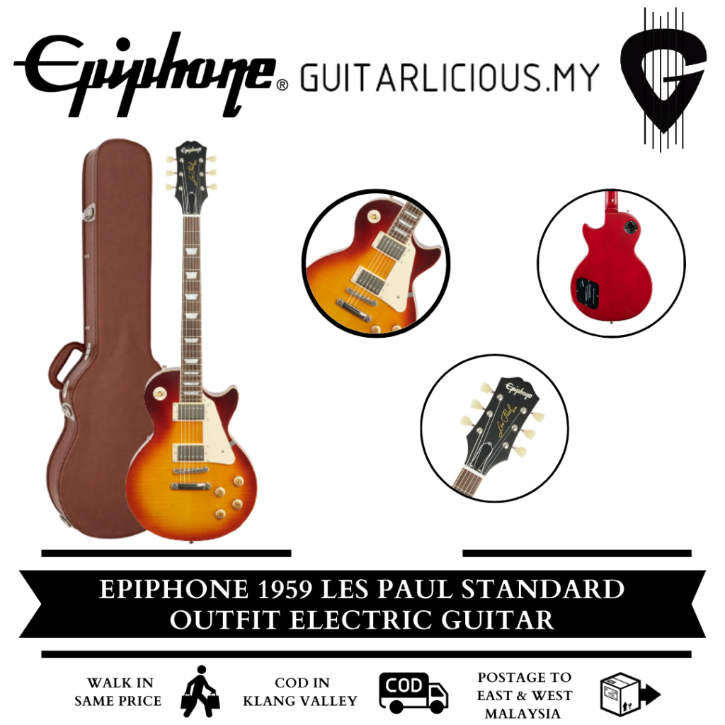Epiphone 1959 Les Paul Standard Outfit Double Closed Humbucker Electric ...