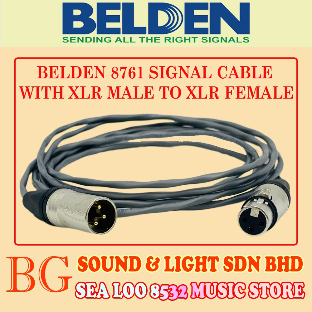 BELDEN 8761 SIGNAL CABLE WITH NEUTRIK XLR MALE TO FEMALE READY STOCK IN ...
