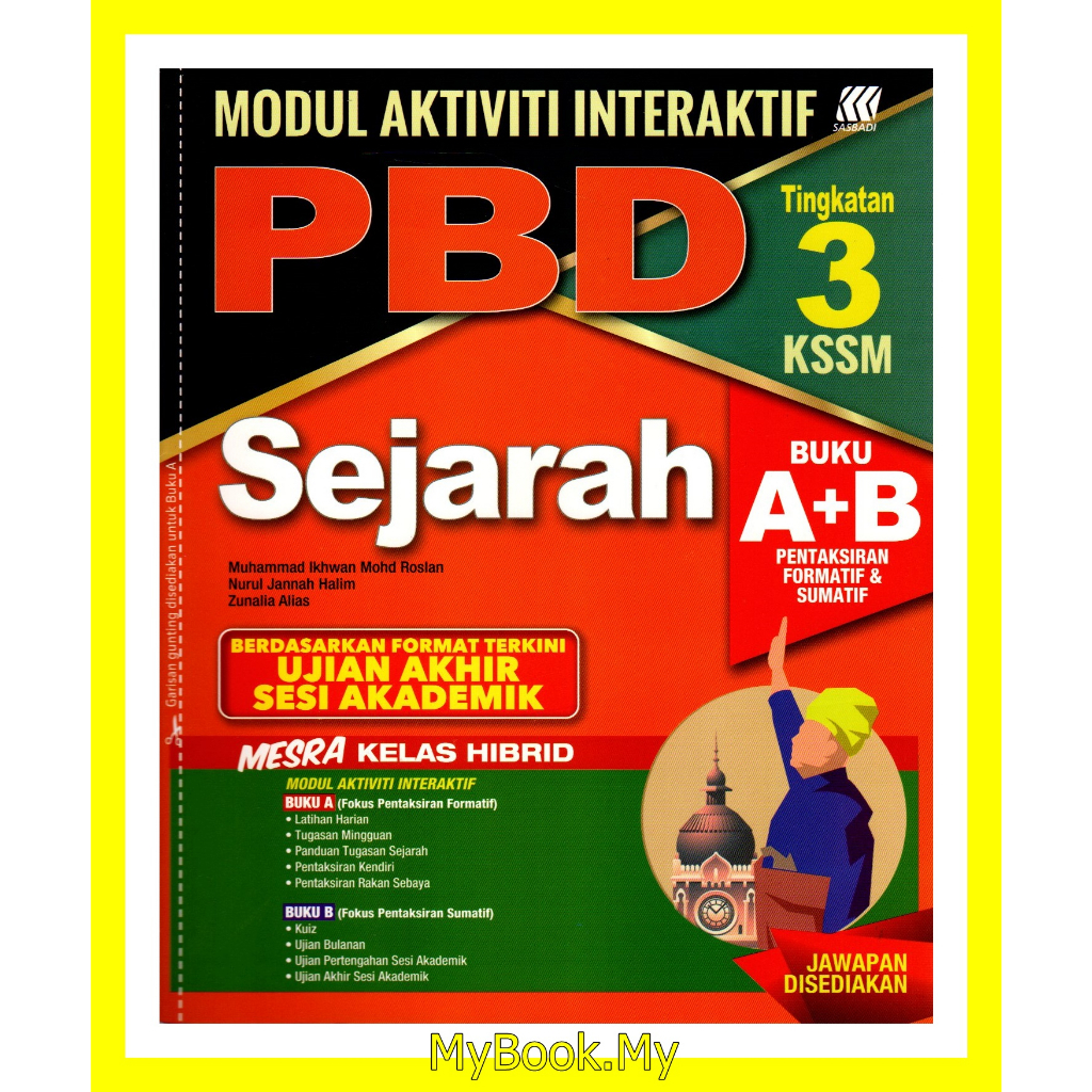 Baru Myb Buku Latihan Modul Aktiviti Interaktif Pbd Tingkatan 3 Uasa Sejarah Sasbadi 