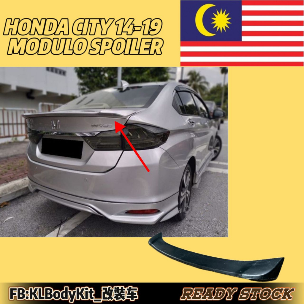 Honda City GM6 Facelift 2014 - 2019 Spoiler Without paint 2015 2016 ...