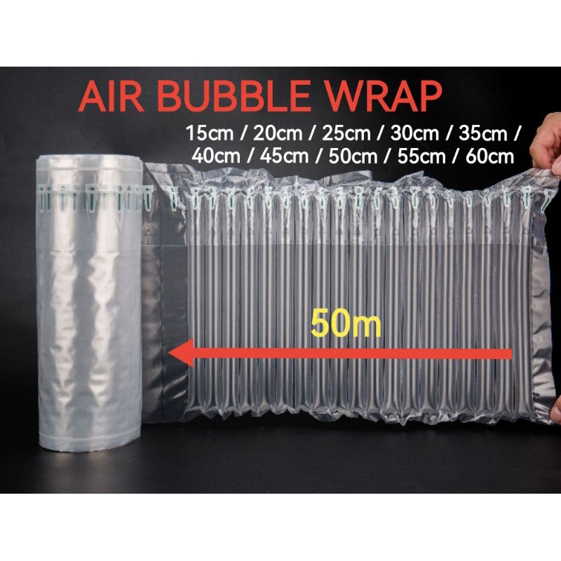 INFLATABLE AIR BUBBLE WRAP 50m ROLL AIR BUBBLE WRAP AIR COLUMN Shopee Malaysia