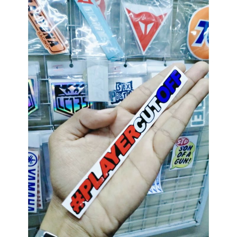STICKER PLAYER CUT OFF Cutting Overlapping Reflective | Shopee Malaysia