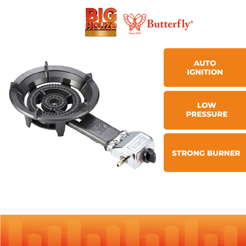 BUTTERFLY LPG CAST IRON TABLE TOP GAS STOVE (AUTO) BGC30A BGC20A