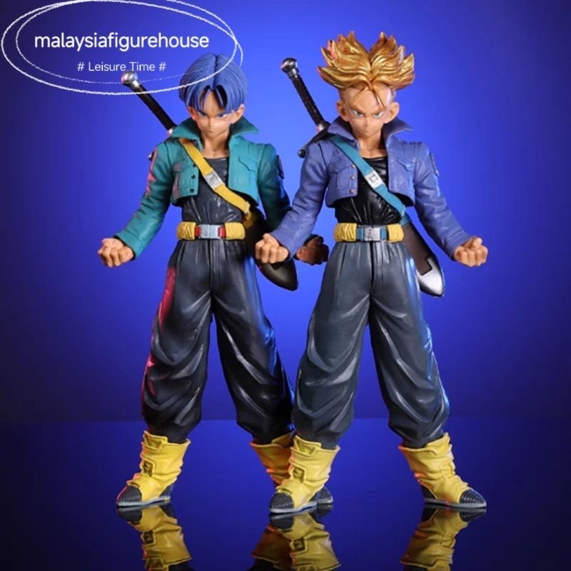 Grande Figurine Dragon Ball Z Trunks 26 Cm - 2 Têtes Interchangeables - PVC Neuve