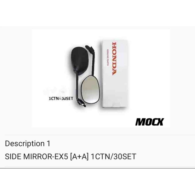 Honda EX5 WAVE100 Side Mirror - Tiang Chrome & Kasar | Shopee Malaysia