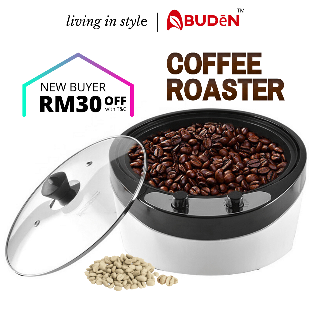 ABUDEN Electric Coffee Bean Roaster Machine Rotating Home Coffee