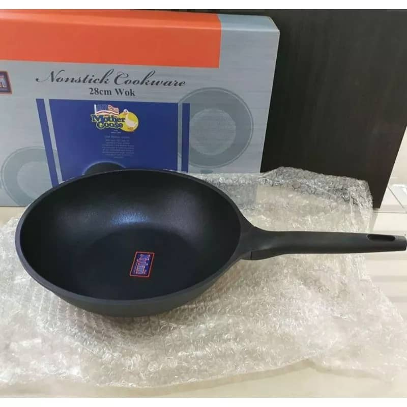 Mother Goose Cookware Wok (USA) XYLAN PLUS 28cm Nonstick Wok Pan