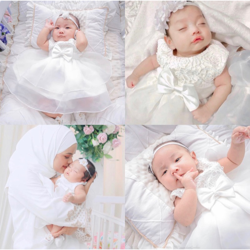 Baby Newborn White Dress Shopee Malaysia — free download
