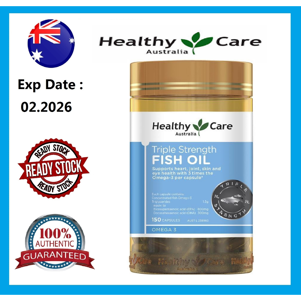 Healthy Care Triple Strength Fish Oil ( 150 Capsules ) | Shopee Malaysia