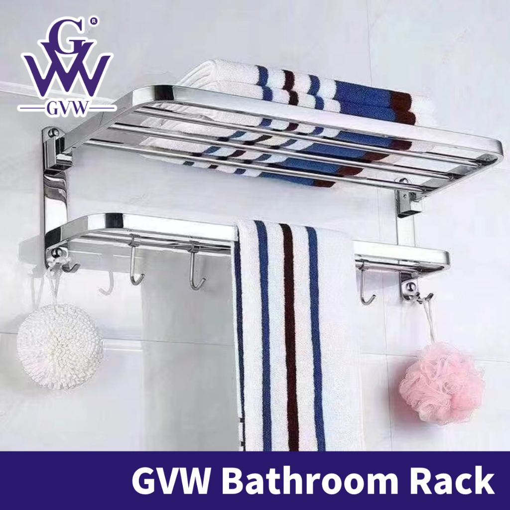 HOMEBY 304Toilet Rack Stainless Steel Bathroom Rack Bathroom Shelf Rak ...