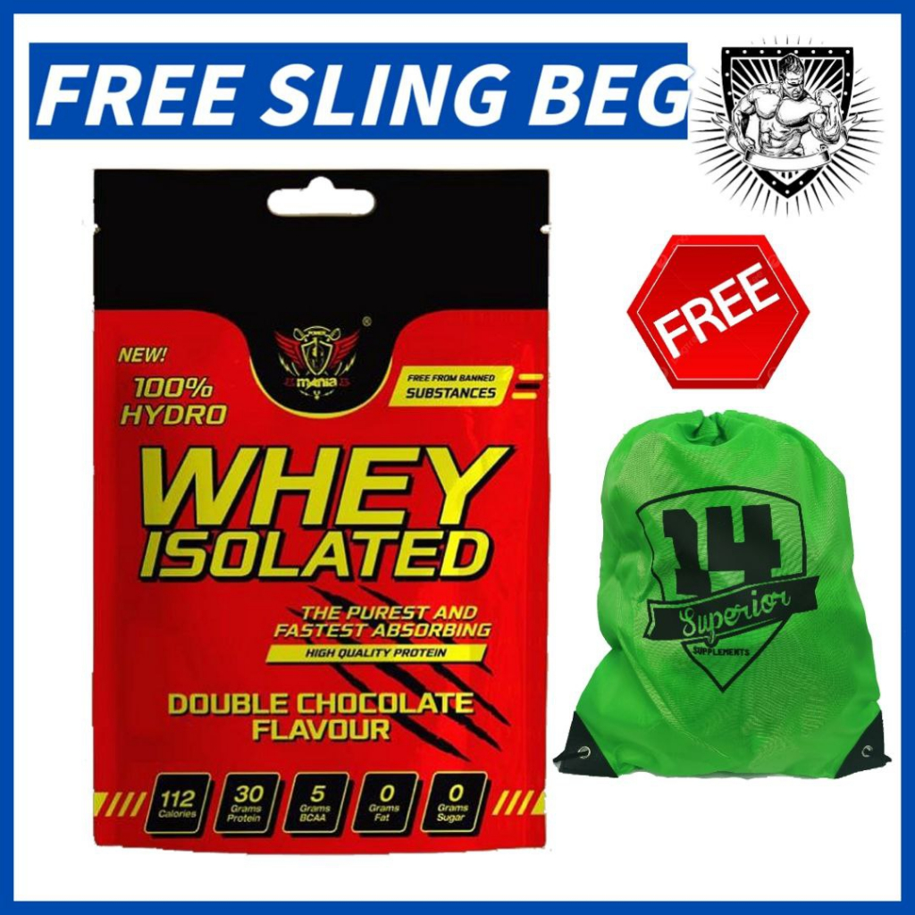 Power Mania Hydro Whey Isolate 2Kg (Free Sling Beg) Halal,Whey