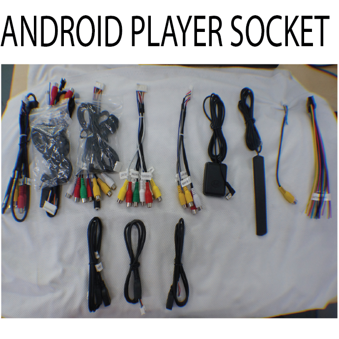 KERETA ANDROID PLAYER CONNECTION SOCKET RCA CABLE / USB SLOT / GPS